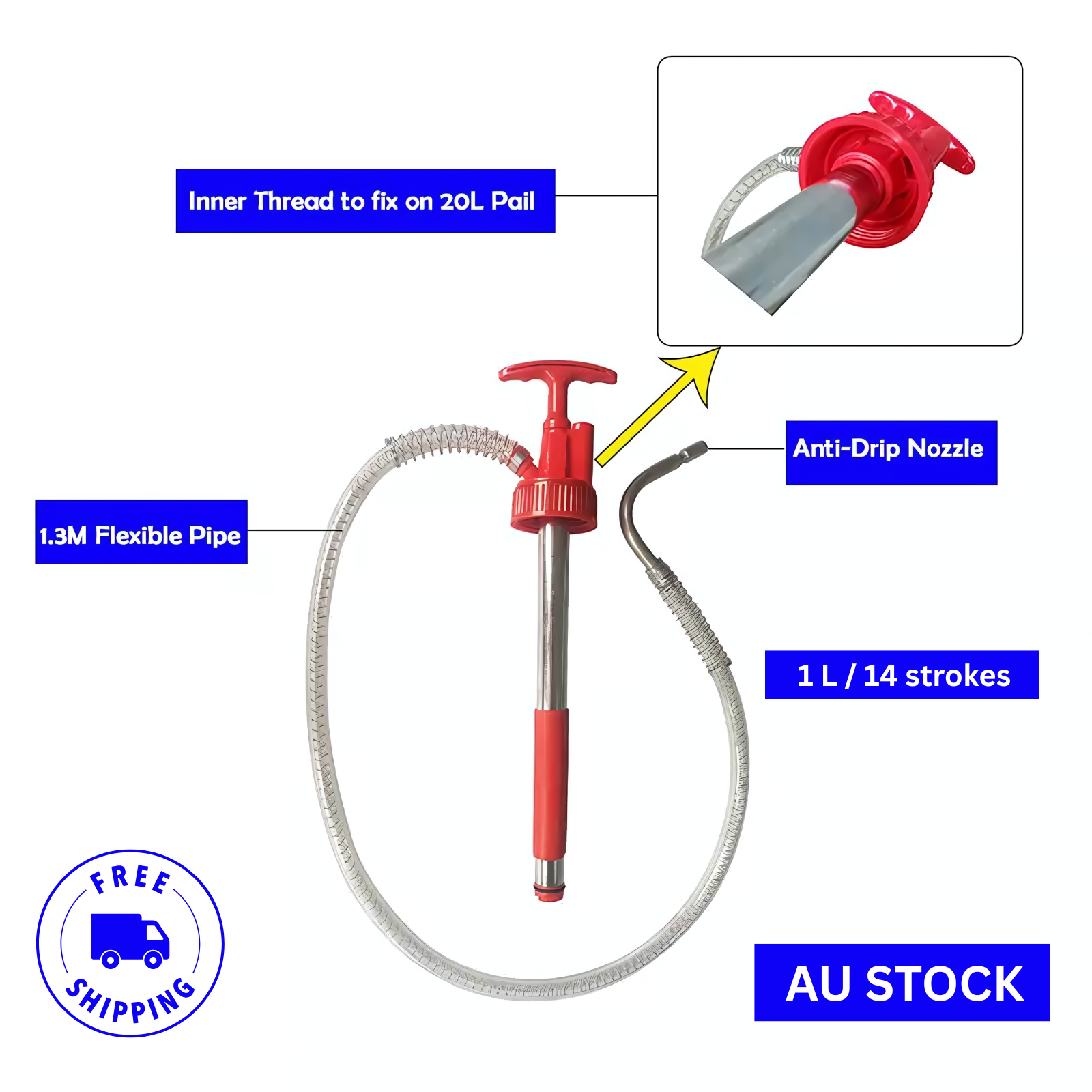20L Hand Operated Oil Drum Pump