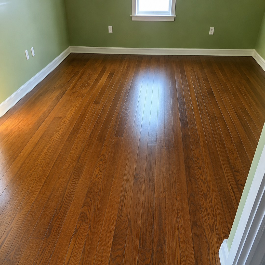 Hardwood flooring after