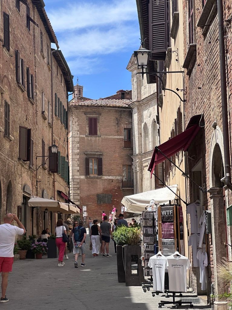 The main street through Montepulciano's town centre