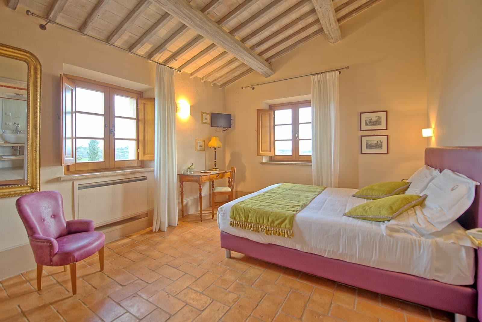 Tenuta La Barricaia — a bedroom with a view over the countryside