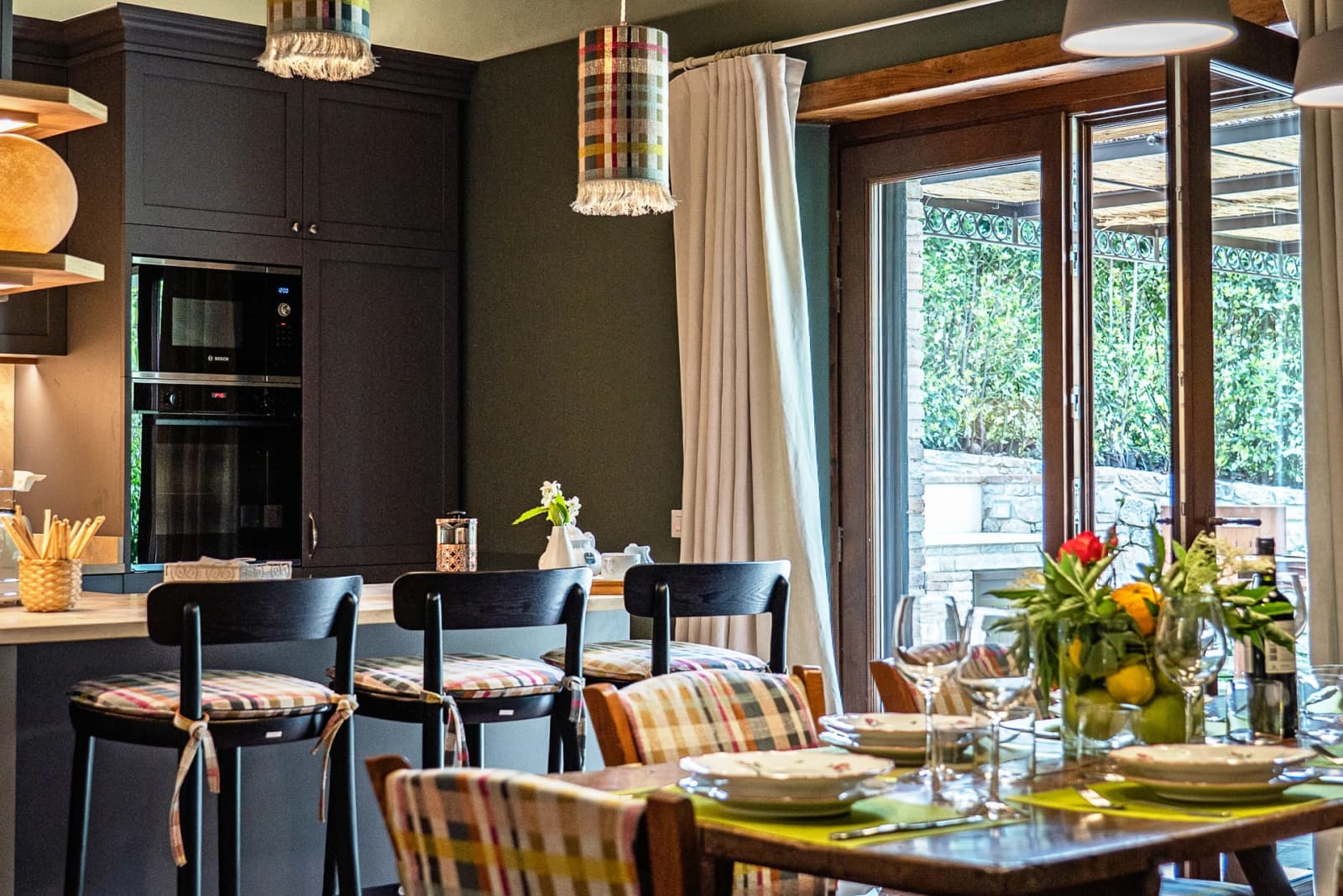 Casa Pernicella — the dining table by the window