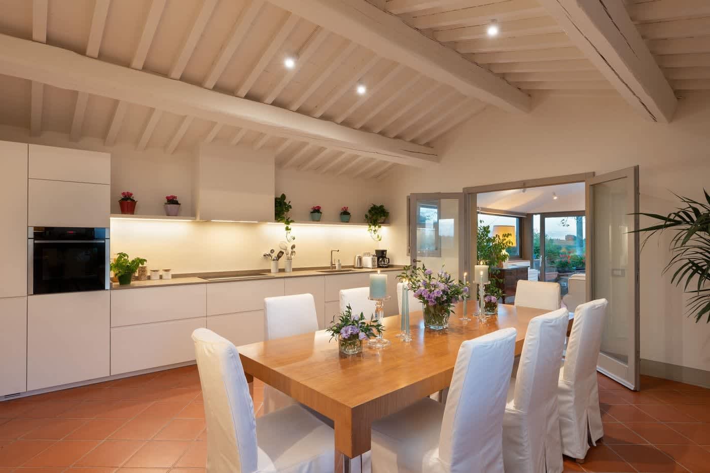Casa Lilia — the open-plan kitchen and dining room