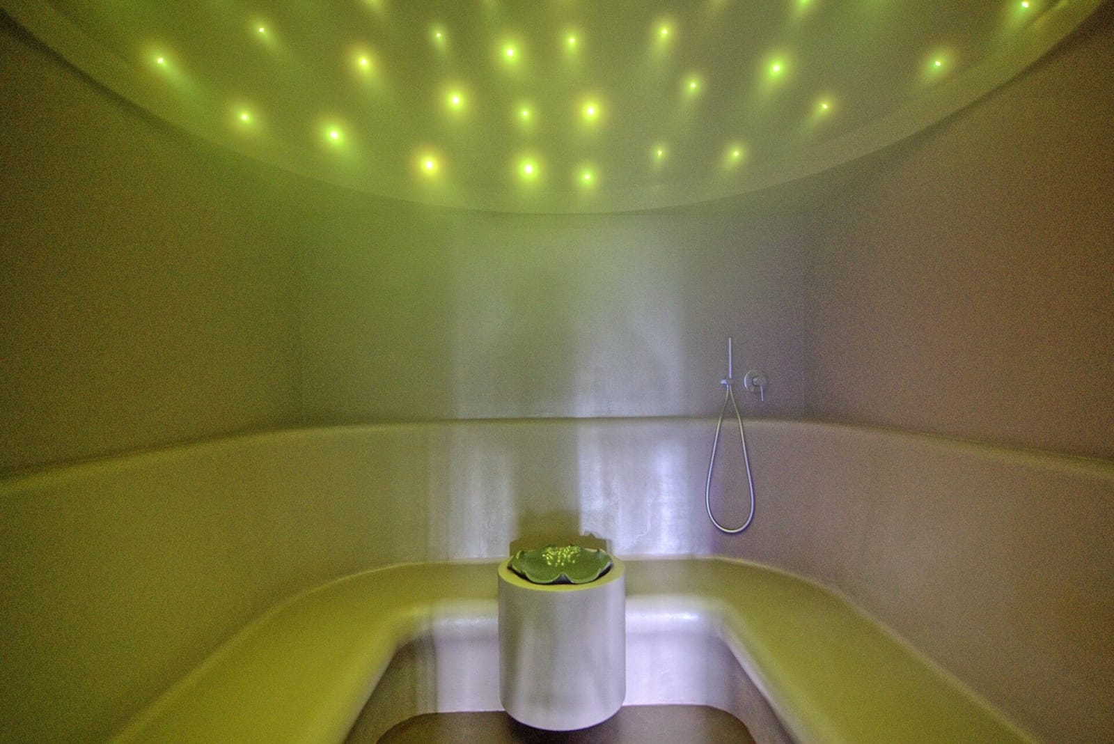 Tenuta La Barricaia — the steam room's starlit ceiling