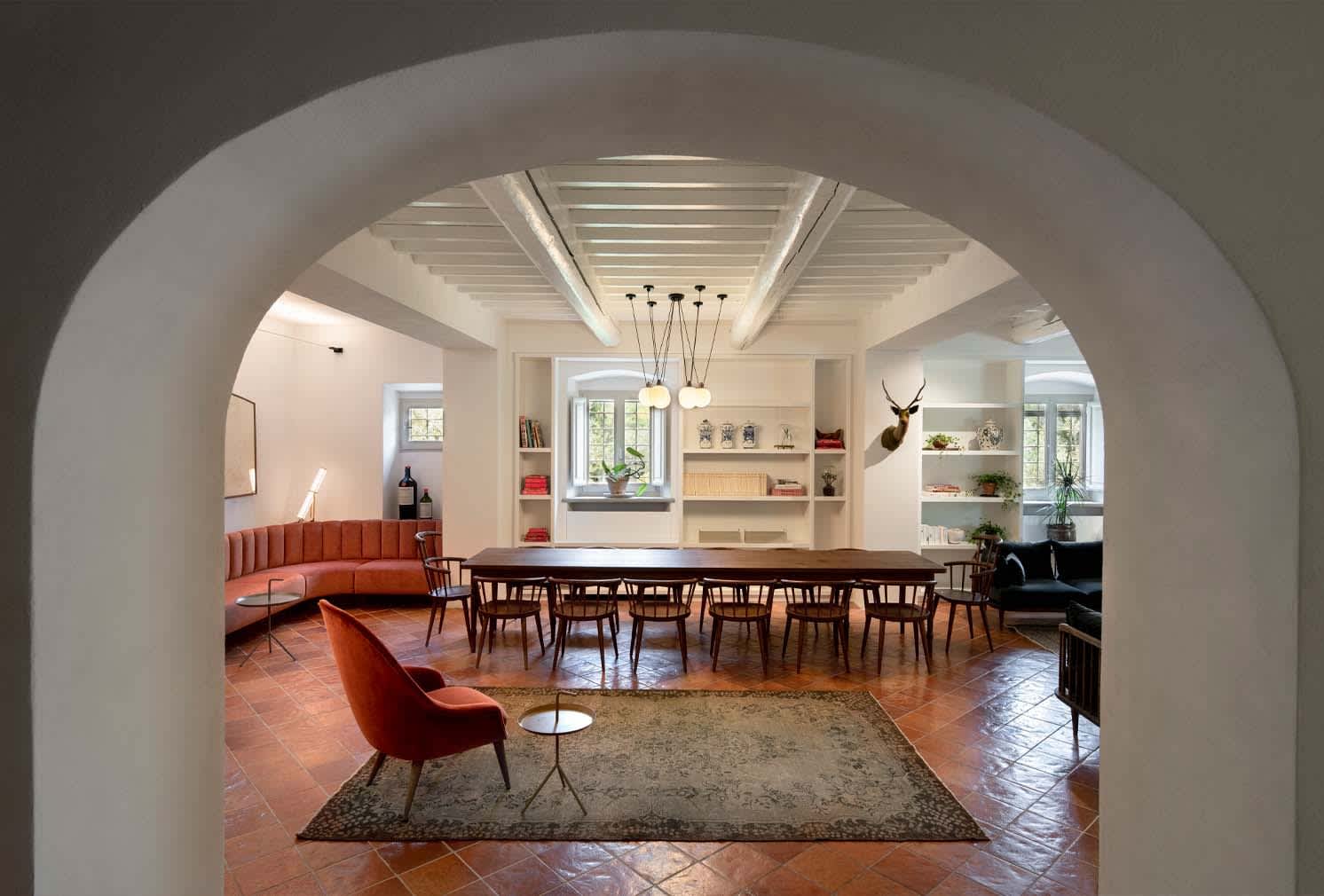 Casale Gherardi — the open-plan lounge and dining room