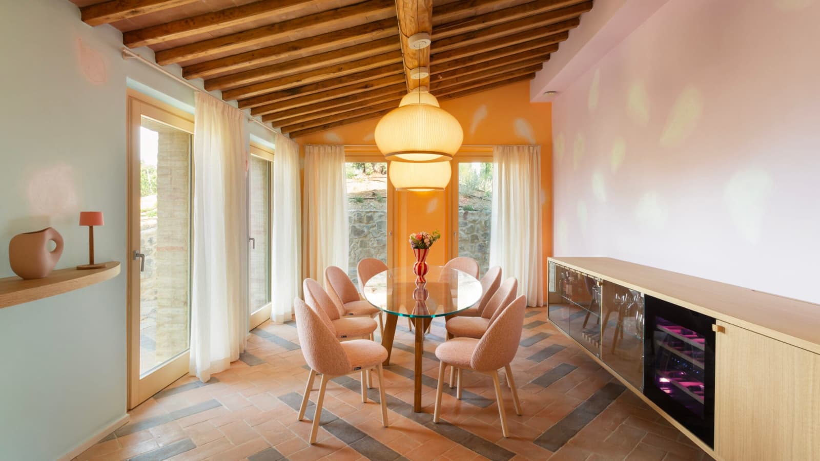 Podere Mastrojanni — the dining room