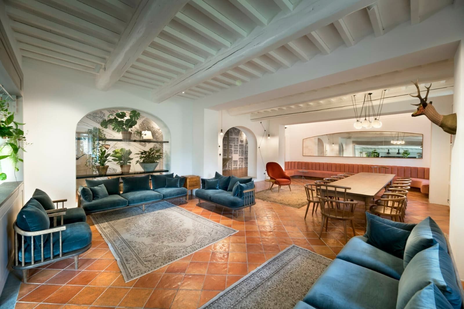 Casale Gherardi — the open-plan living and dining room