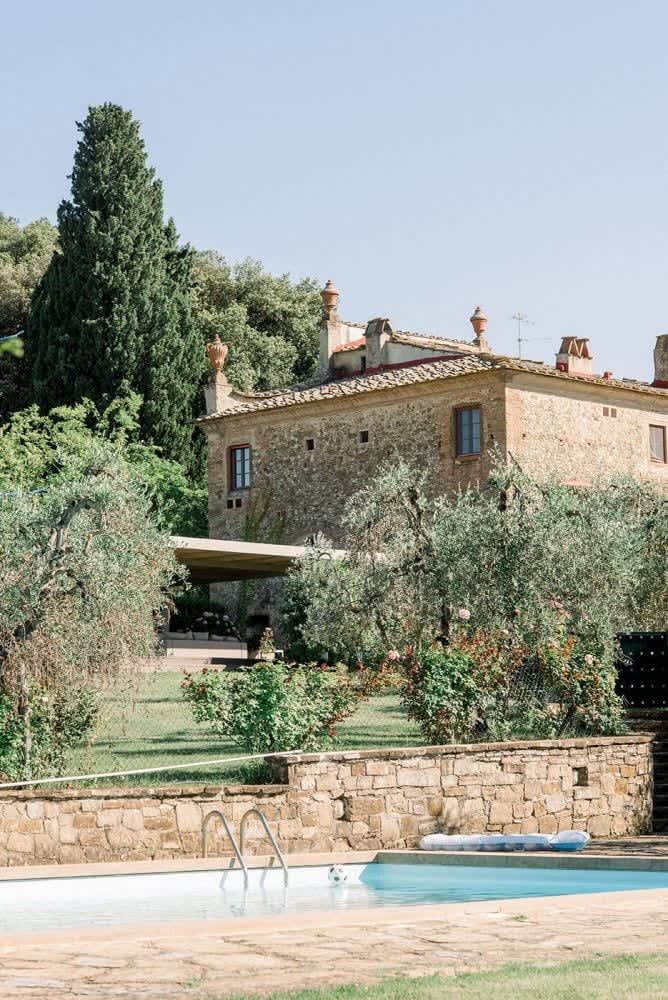 Villa Castellaro — the villa across the garden and pool