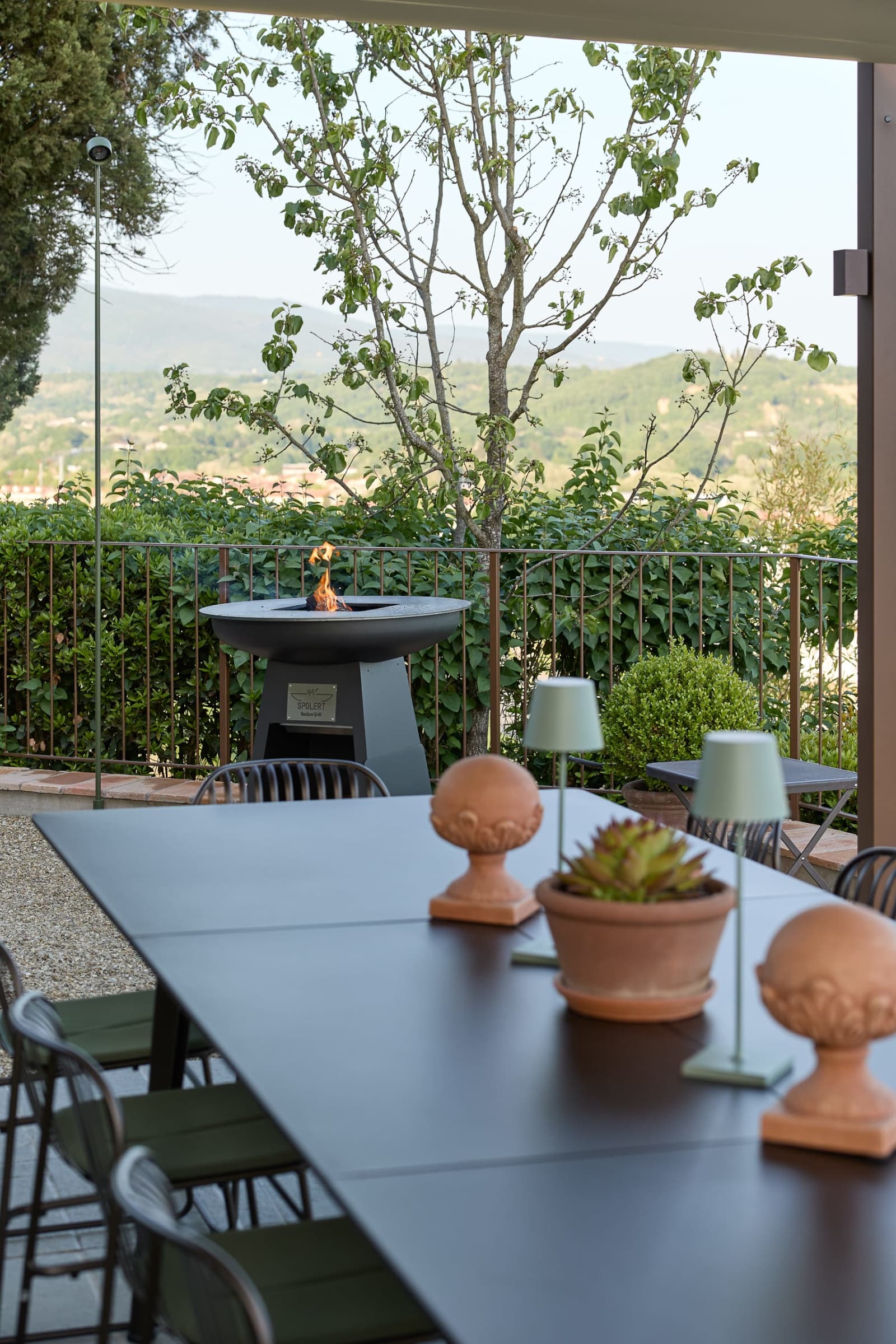 Villa Il Colto — the outdoor table and the view