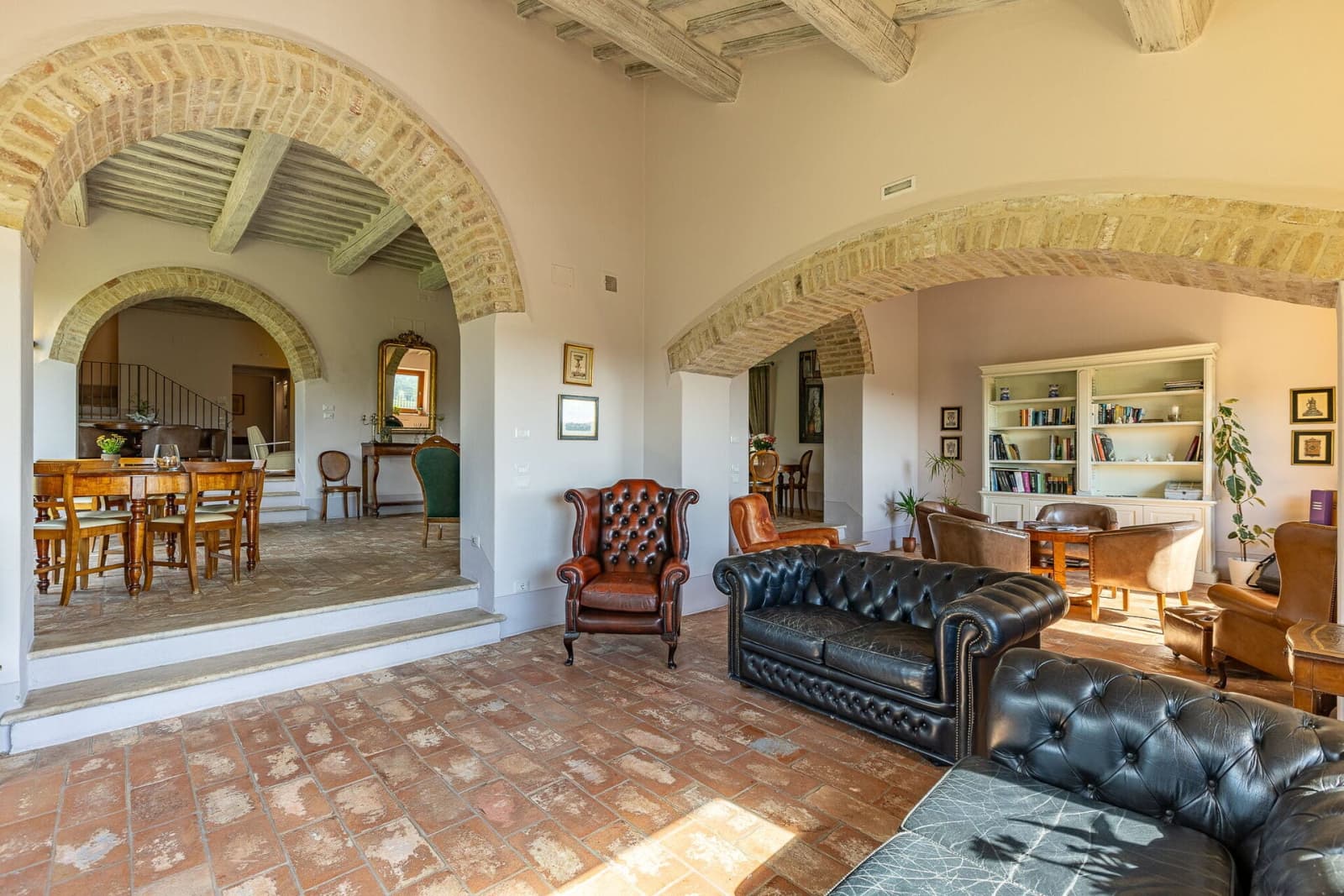 Tenuta La Barricaia — the living room's arched windows