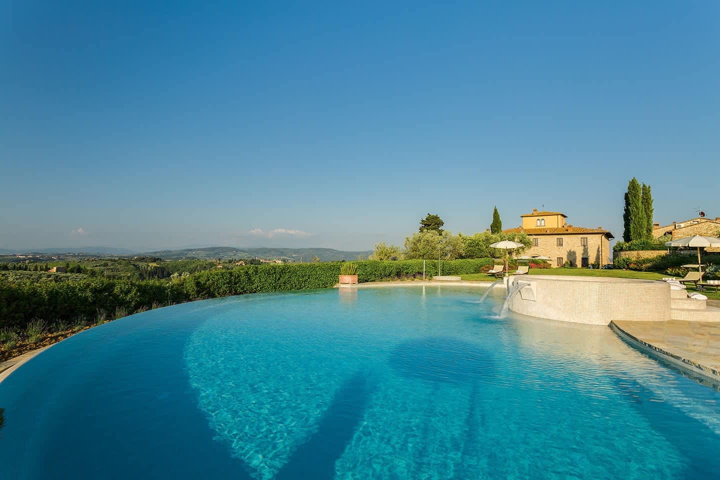 Solare del Chianti — the pool over the hills