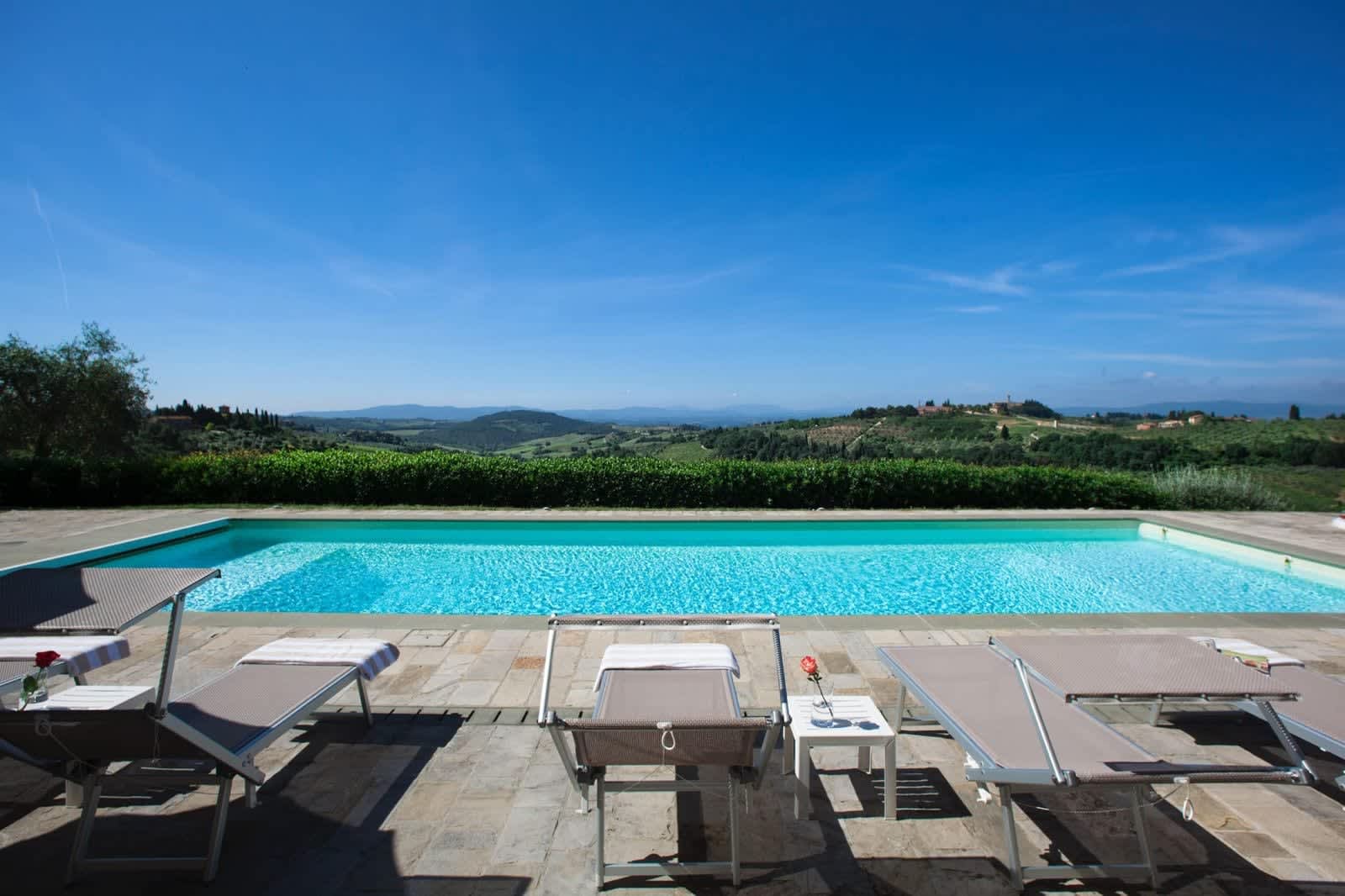 Villa Fornacella — the long pool