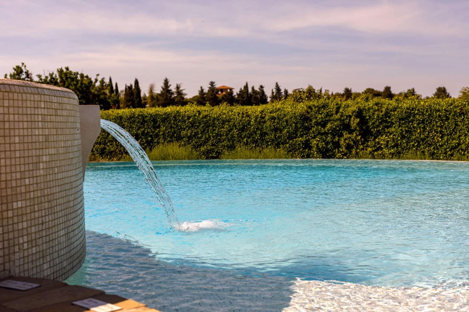 Solare del Chianti — the pool's waterfall