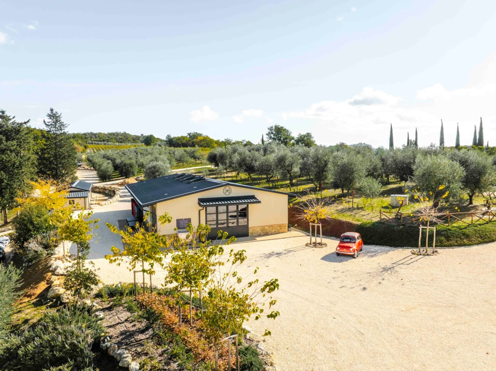 Tenuta Belvedere Estate: Tenuta Belvedere — a farm building among the olive groves