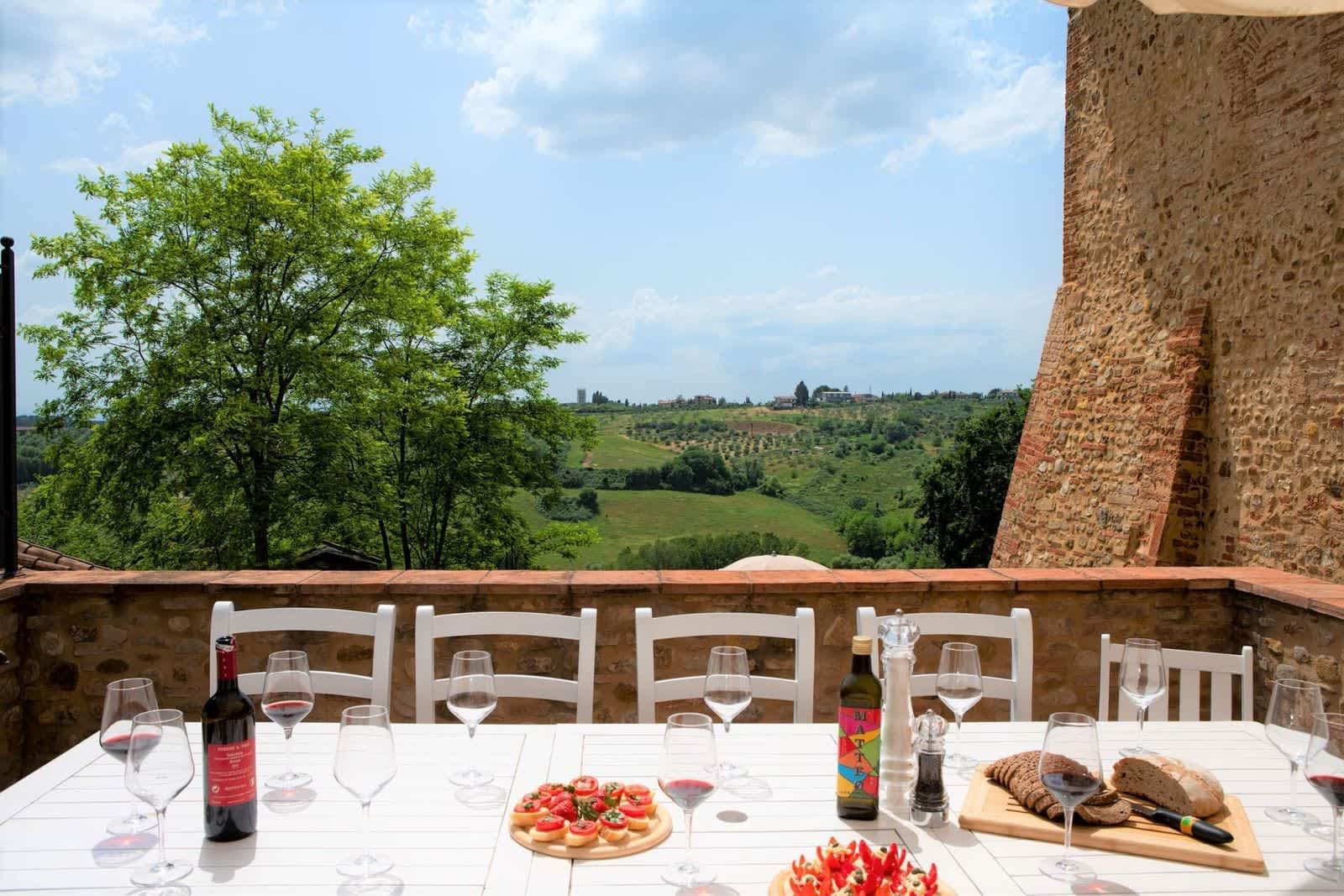 Podere Pianoro — the terrace
