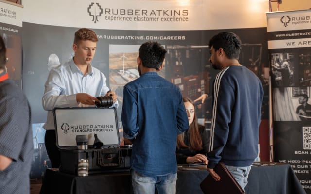 An exhibitor stand at a UK Careers Fair