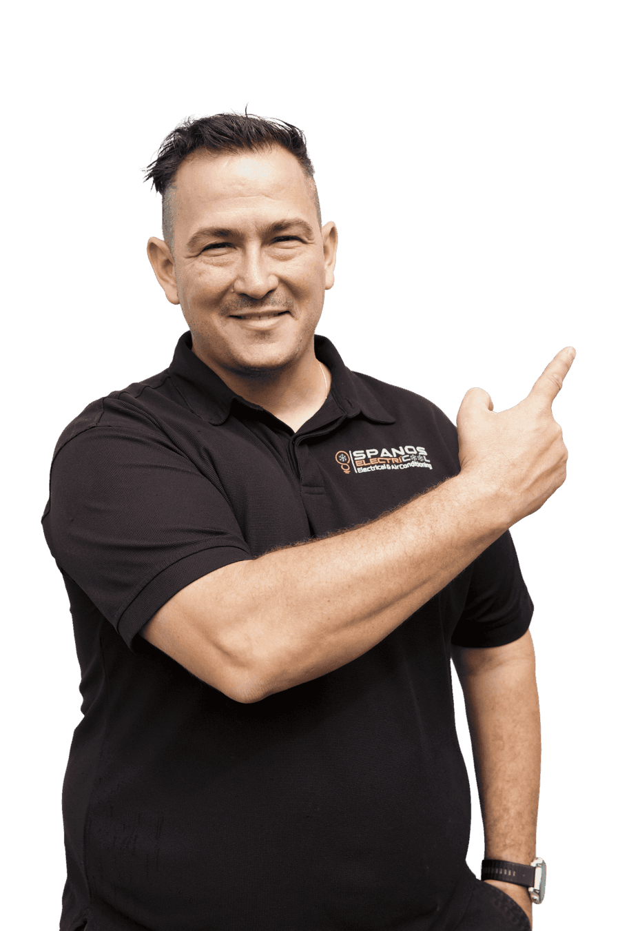 Spanos ElectriCool technician ready to take your quote request