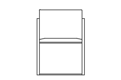 Dowload free Brno chair designed by Mies van der Rohe elevation autocad block. Autocad block make by Be Interior Designer for block free download