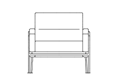 Dowload free Sofa Series 3300 designed by Arne Jacobsen elevation autocad block. Autocad block make by Be Interior Designer for block free download