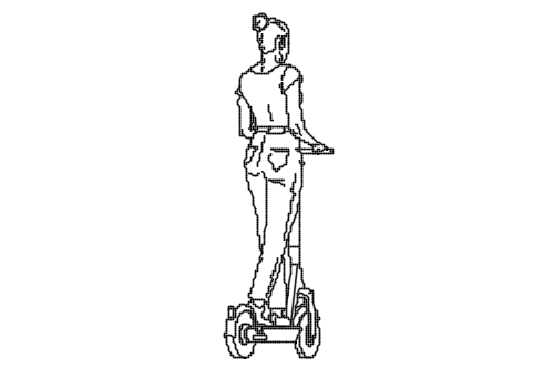 Dowload free Girl on scooter elevation autocad block. Autocad block make by Be Interior Designer for block free download