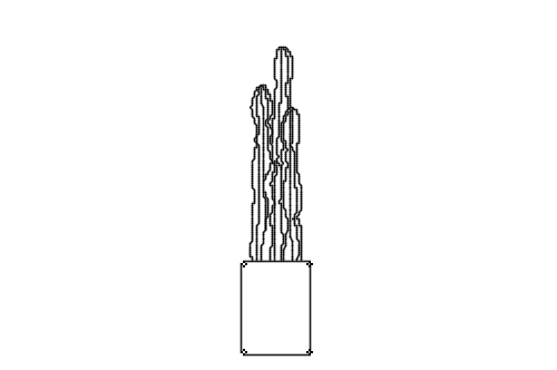 Dowload free Potted cactus 6 elevation autocad block. Autocad block make by Be Interior Designer for block free download