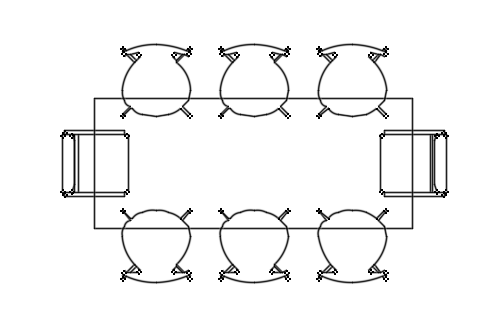 Dowload free Cool chairs with table plan autocad block. Autocad block make by Be Interior Designer for block free download