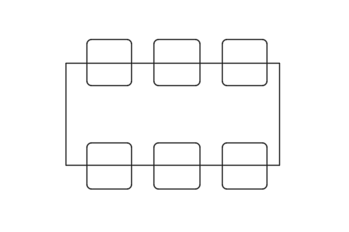 Dowload free Simple table and six chairs plan autocad block. Autocad block make by Be Interior Designer for block free download
