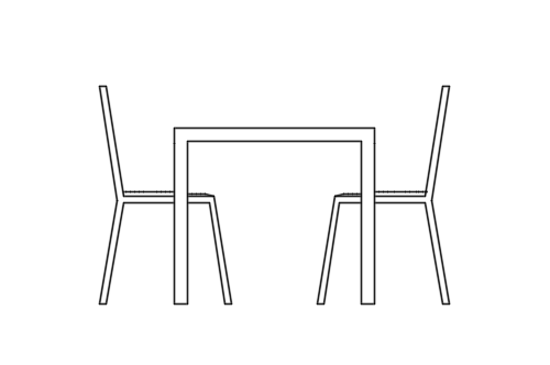 Dowload free Simple table and six chairs side view autocad block. Autocad block make by Be Interior Designer for block free download
