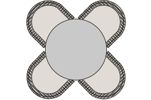 Dowload free Stone round table ø100 with four rattan seats plan autocad block. Autocad block make by Be Interior Designer for block free download