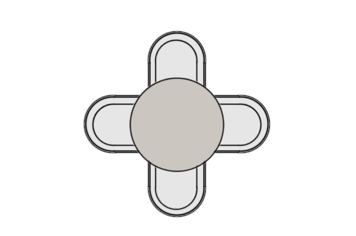 Dowload free Wood round table with four seats plan autocad block. Autocad block make by Be Interior Designer for block free download
