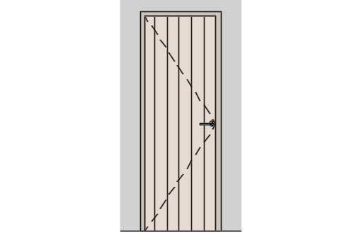 Dowload free Wood door 72cm with handles and frame elevation autocad block. Autocad block make by Be Interior Designer for block free download