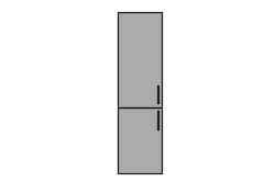 Dowload free Fridge with freezer with handles elevation autocad block. Autocad block make by Be Interior Designer for block free download