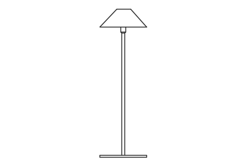 Dowload free Classic floor lamp elevation autocad block. Autocad block make by Be Interior Designer for block free download