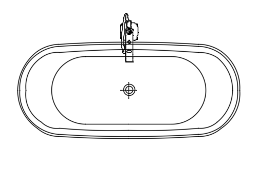 Dowload free Modern bathtub with faucet plan autocad block. Autocad block make by Be Interior Designer for block free download