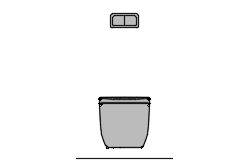 Dowload free Modern toilet with concealed cistern and flushing button elevation autocad block. Autocad block make by Be Interior Designer for block free download