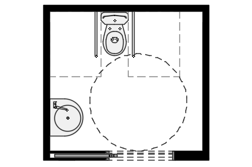 Dowload free Toilet cabin for people with disabilities plan autocad block. Autocad block make by Be Interior Designer for block free download