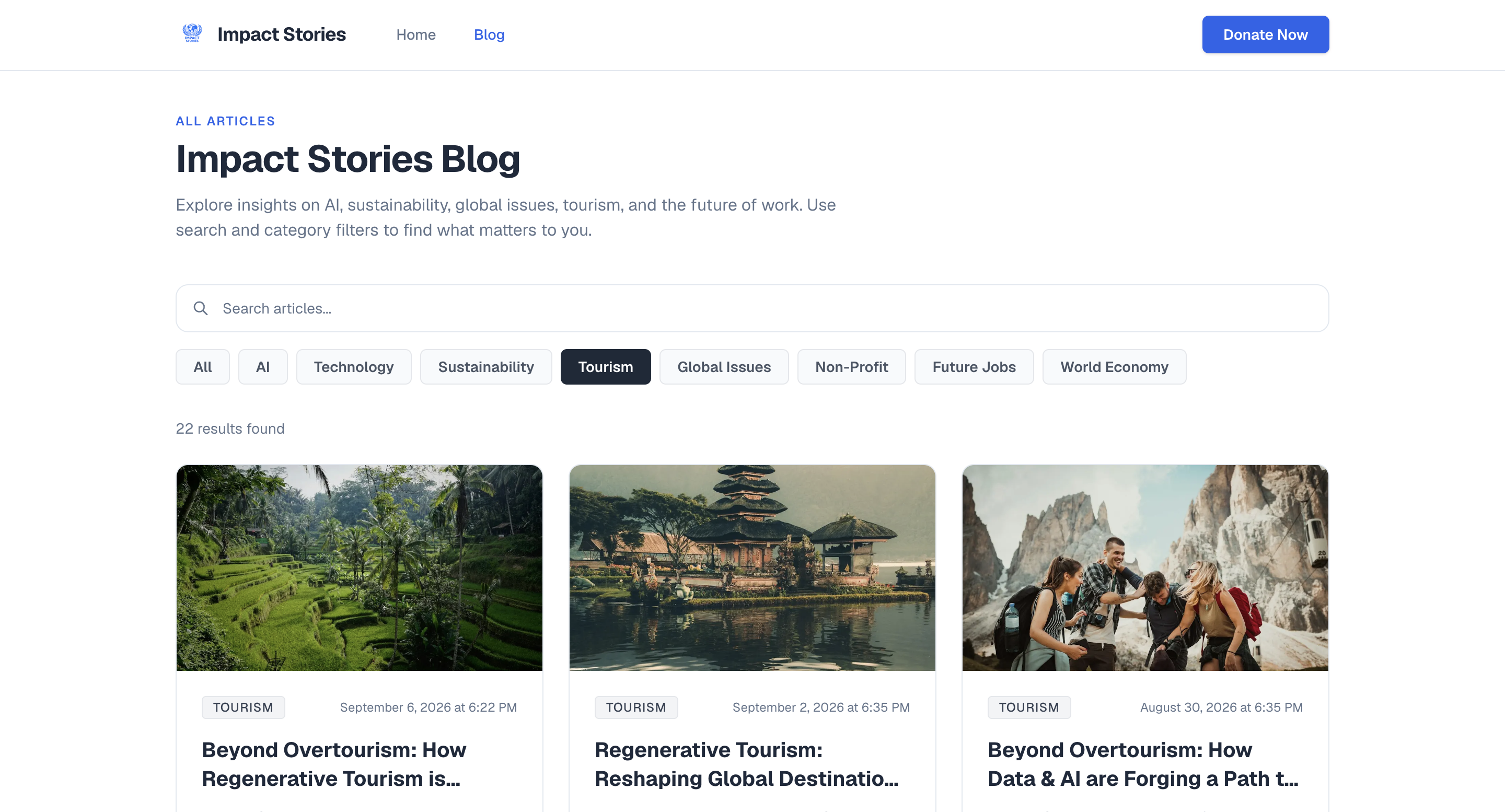 Impact Stories Blog Automation