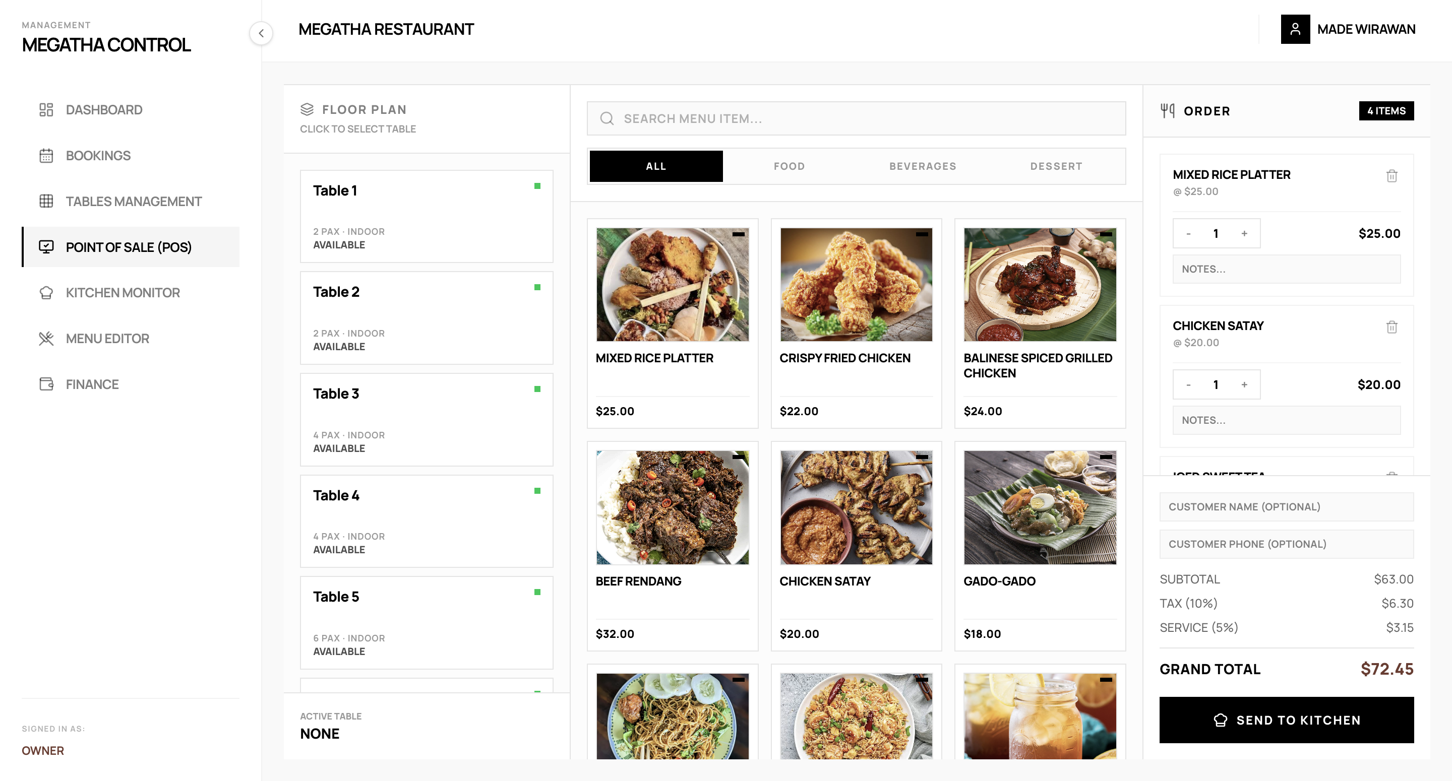 Megatha Restaurant App