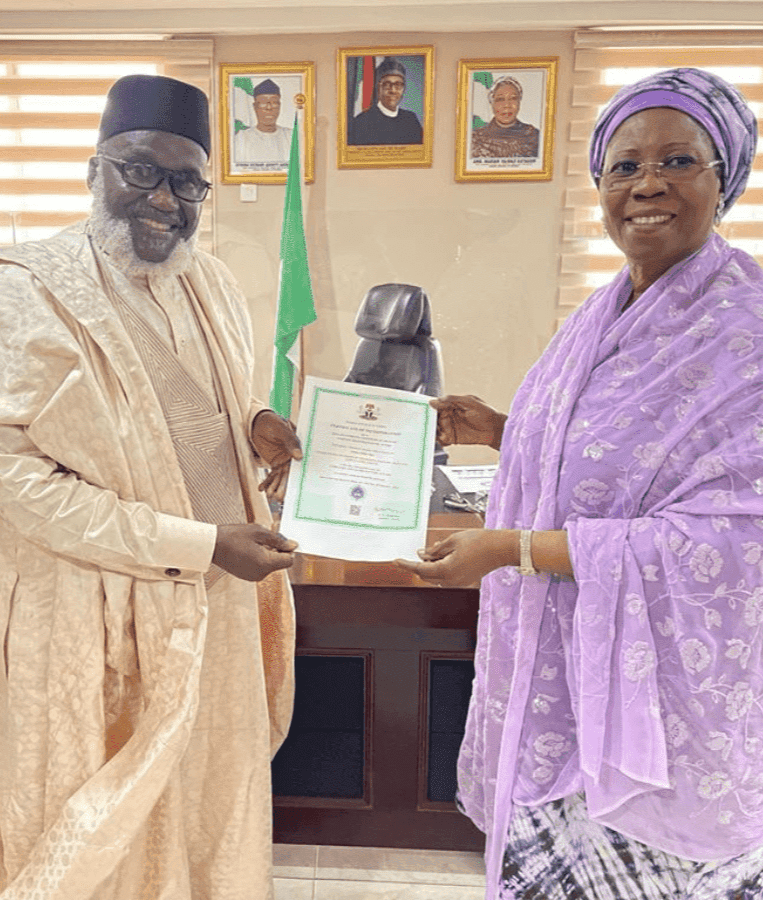 Formal Presentation of the Certificate of Incorporation of the Nigeria Saudi Chamber of Commerce, Industry, Mines and Agriculture