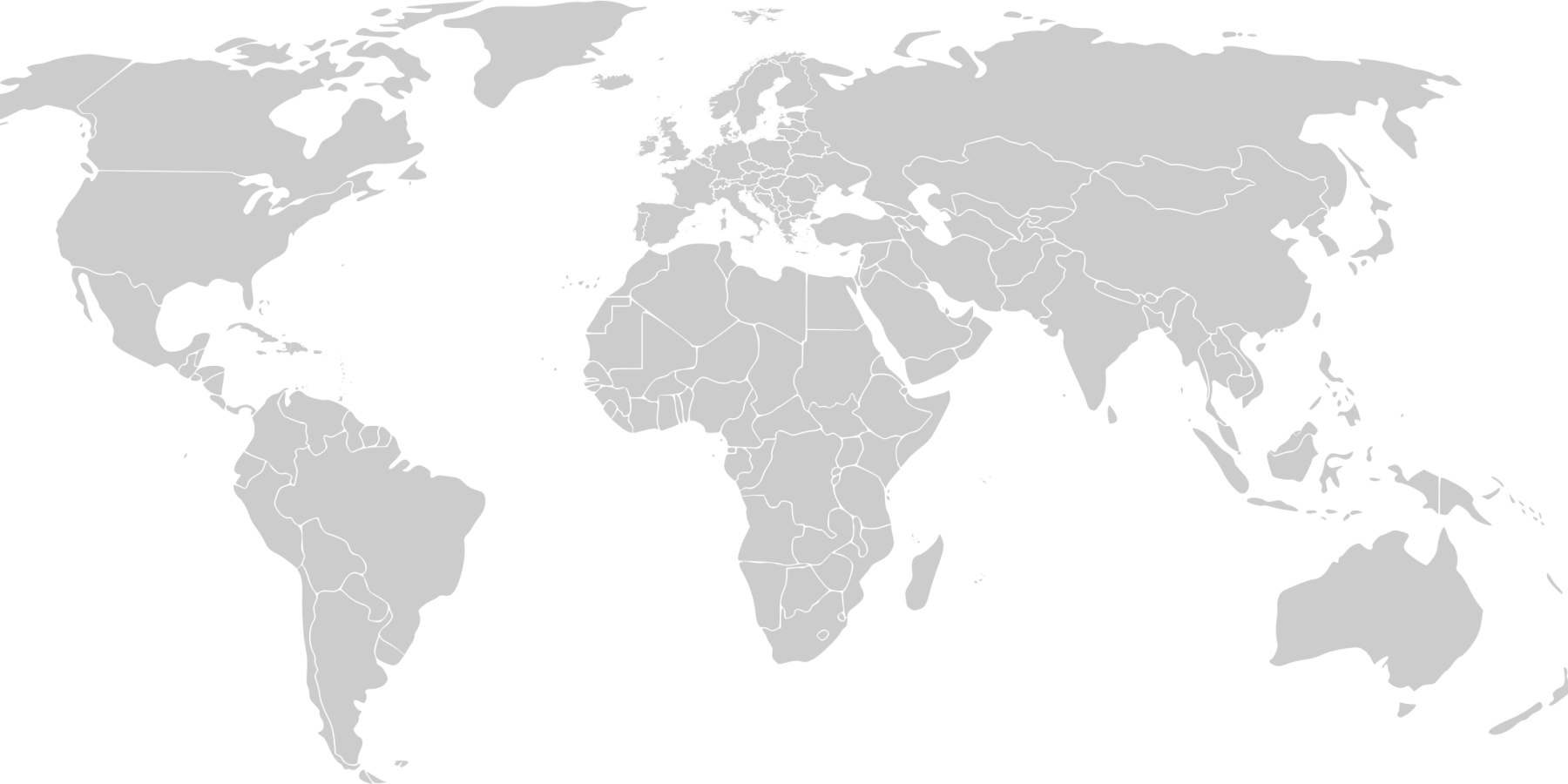 Global recruitment coverage map showing GCC, Middle East and Europe