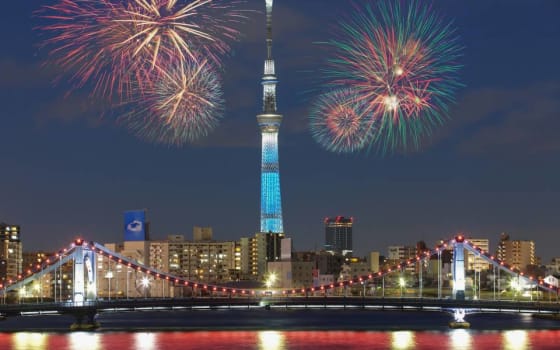 Sumidagawa Fireworks Festival in Asakusa, Tokyo