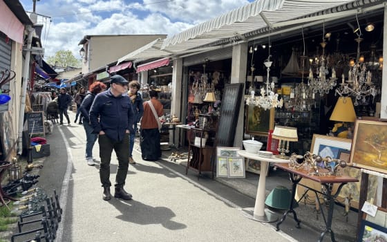 Saint-Ouen Flea Market in Saint-Ouen-sur-Seine, Paris