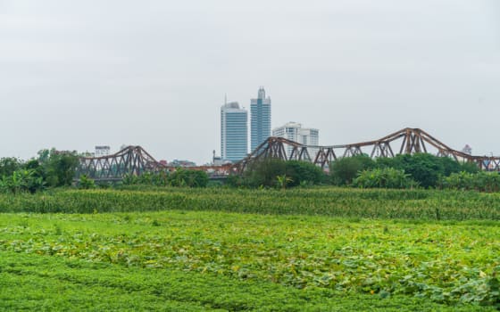 Long Bien Bridge, Landmark in Old Quarter, Hanoi