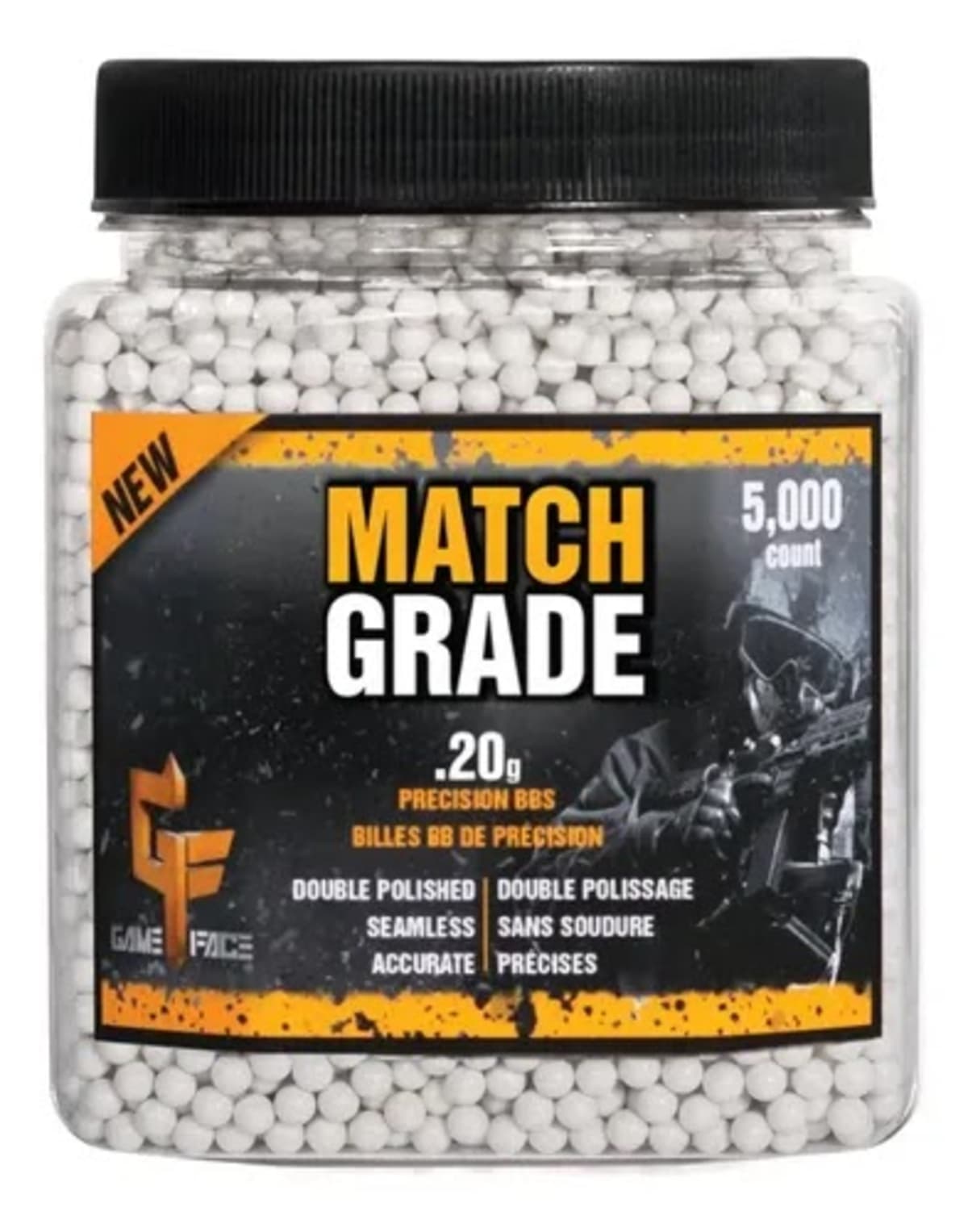 BBs Airsoft Game Face BBs Plásticos 6mm 6mm Airsoft