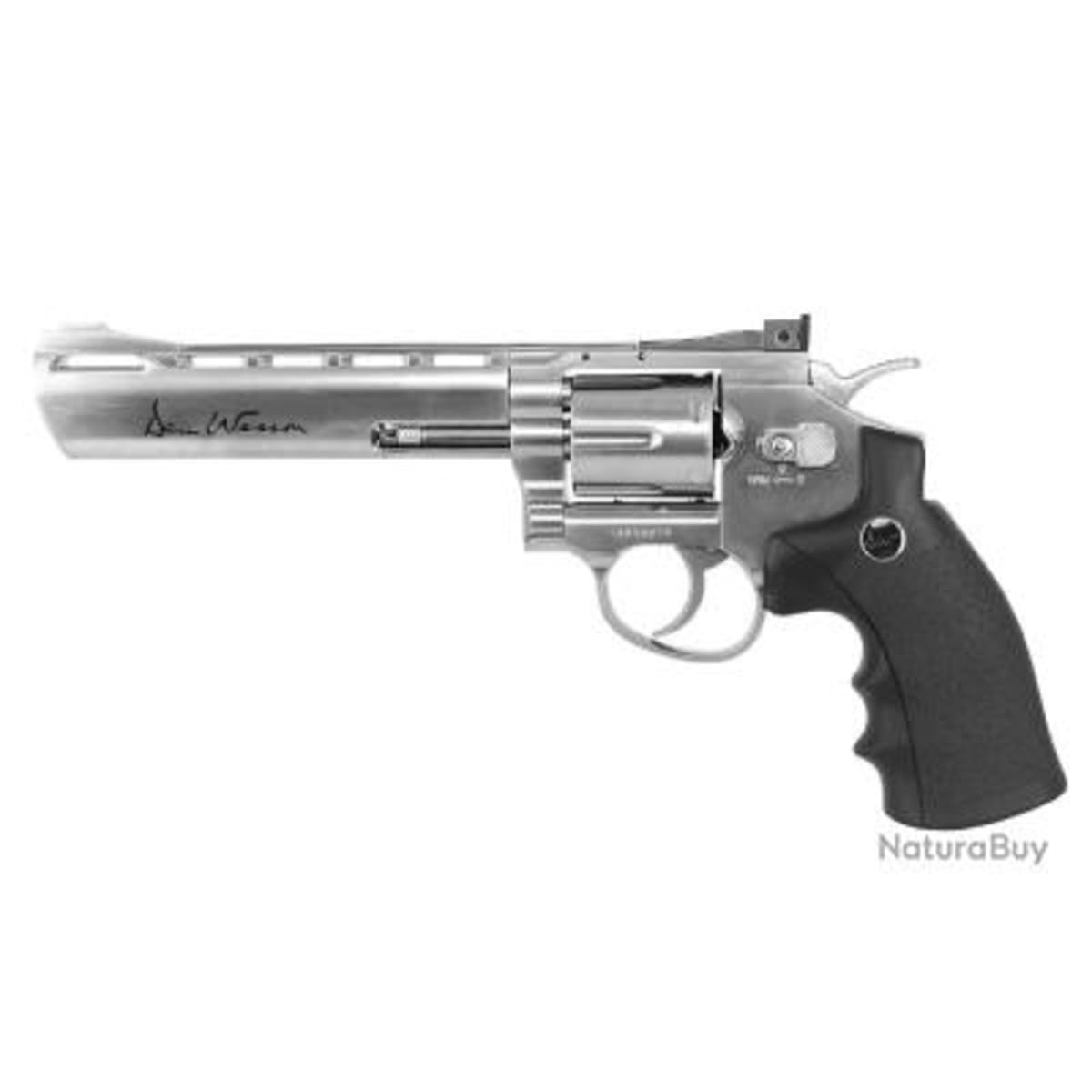 Revólver CO2 ASG / Dan Wesson 6" 4.5mm Color Plateado CO2