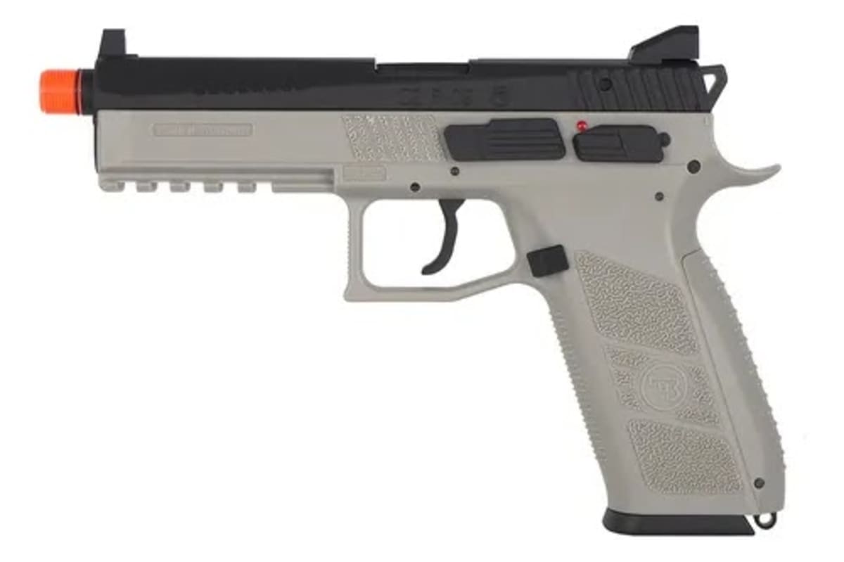 Pistola Airsoft CO2 ASG / CZ P-09 6mm BB Color Negro/TAN CO2 Airsoft