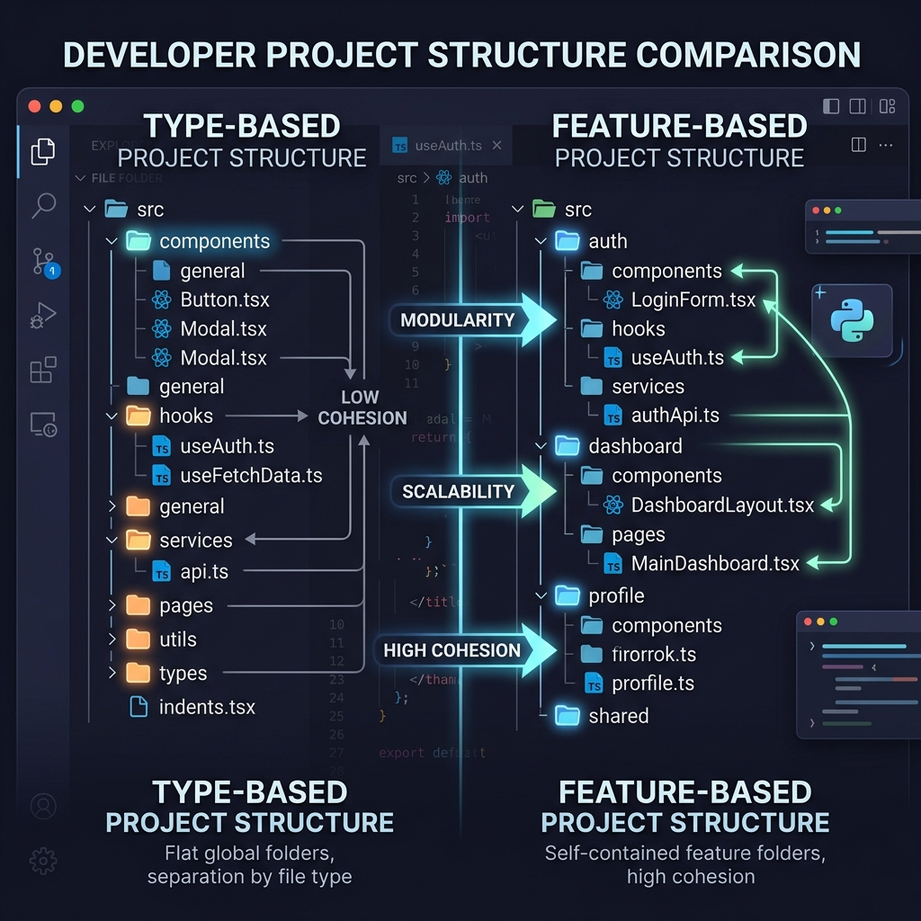Type-Based vs Feature-Based Structure