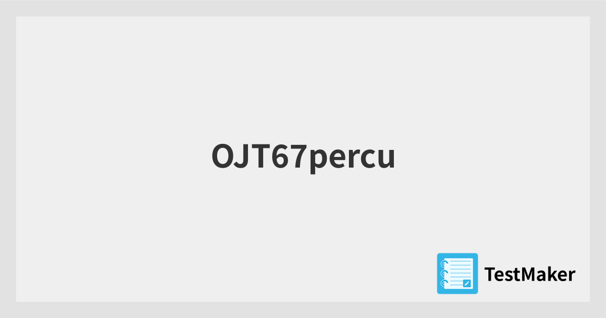 OJT67percu | 暗記メーカー
