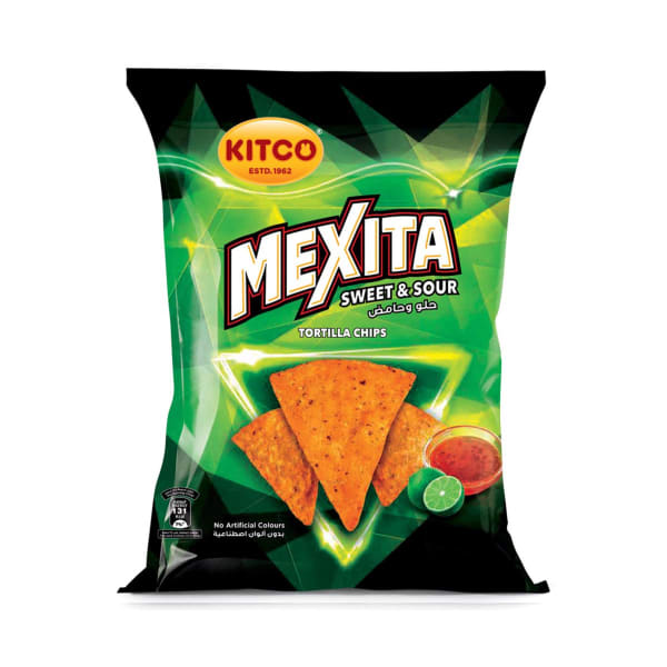 Mexita tortilla chips packet: Sweet & Sour