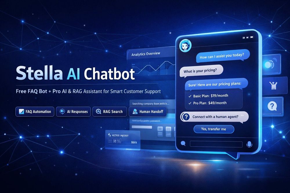 Stella KI-Chatbot für Websites und Kundensupport