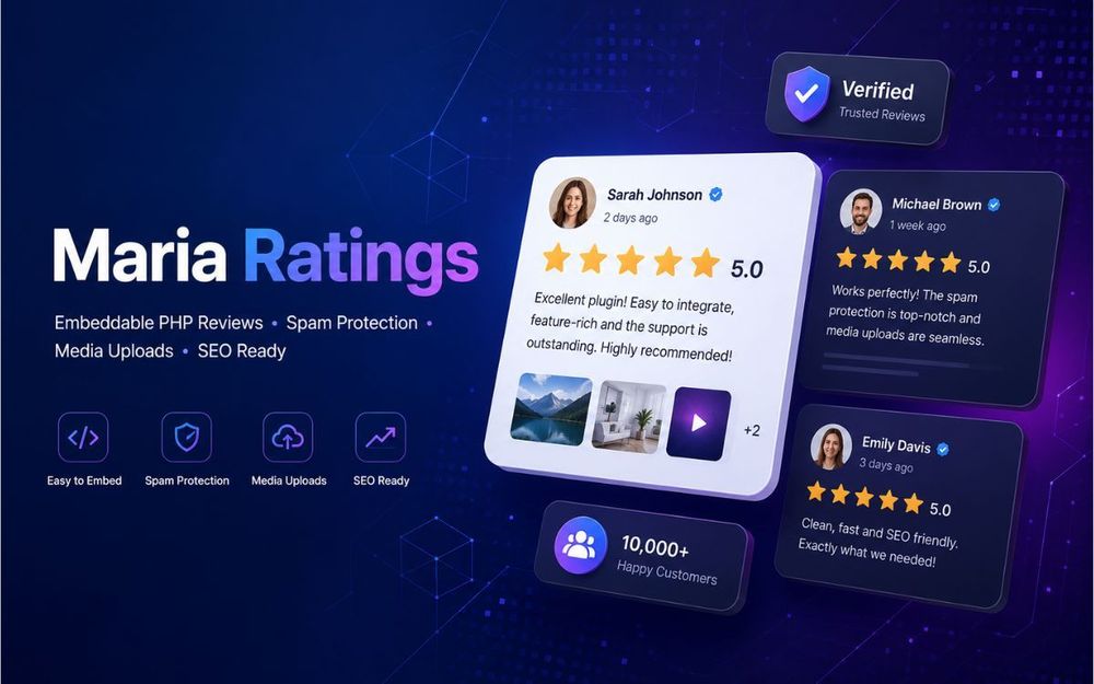 Maria Ratings: Embeddable PHP Review System for Any Website